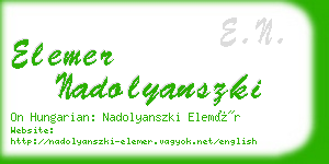 elemer nadolyanszki business card